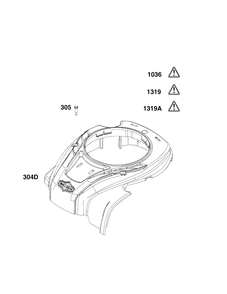 Blower Housing Group Diagram and Parts List for 8P502-0134-H1  Briggs and Stratton Engine